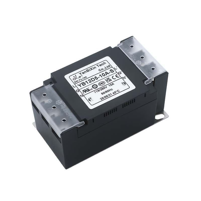 YBX Nieuw type enkelfasig filter veilig plastic behuizing EMI/EMC filter met terminal blok dekking