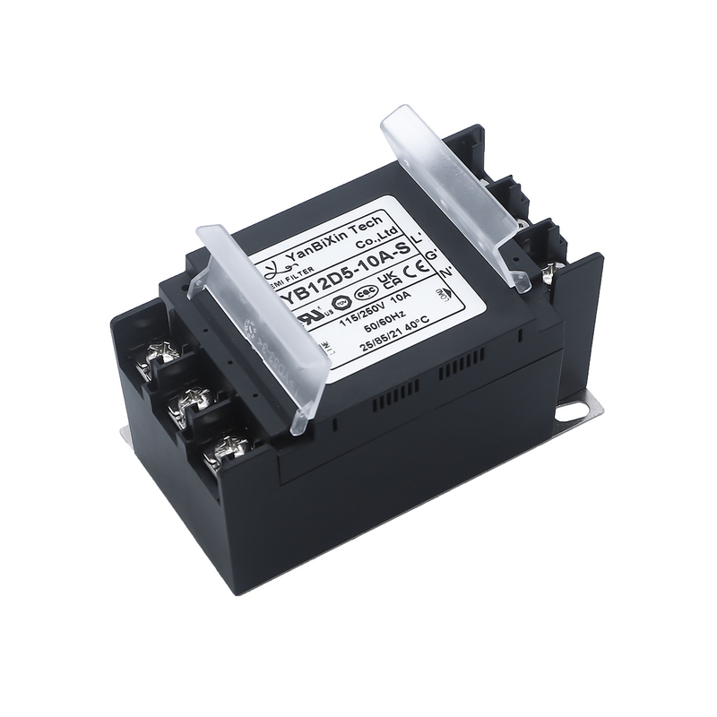 YBX Nieuw type enkelfasig filter veilig plastic behuizing EMI/EMC filter met terminal blok dekking