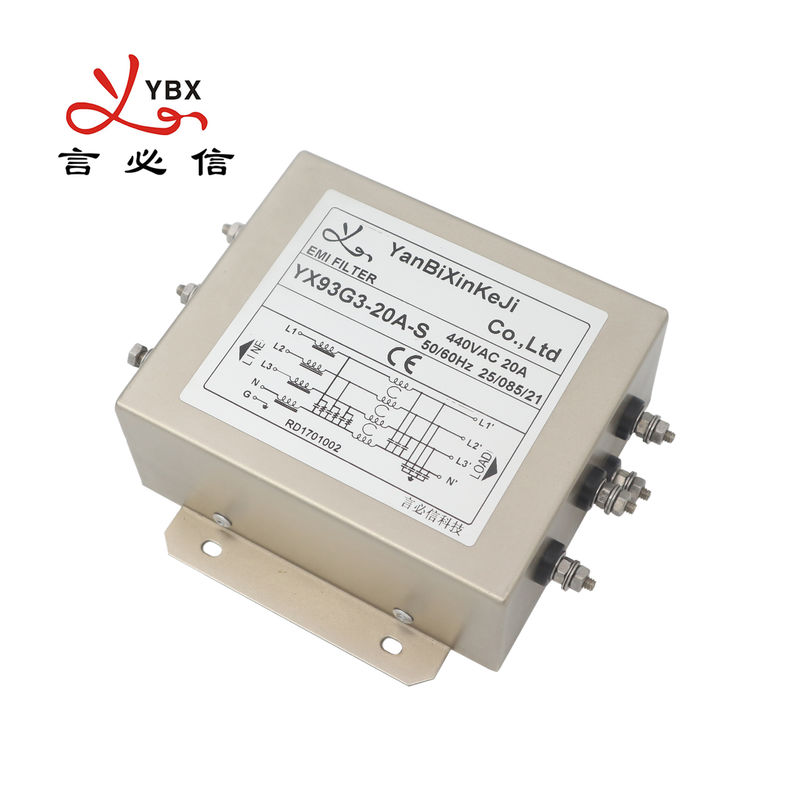 Het Materiaal van de Faseemi filters EMI Power Filter For Military van YX93G3 20A 3