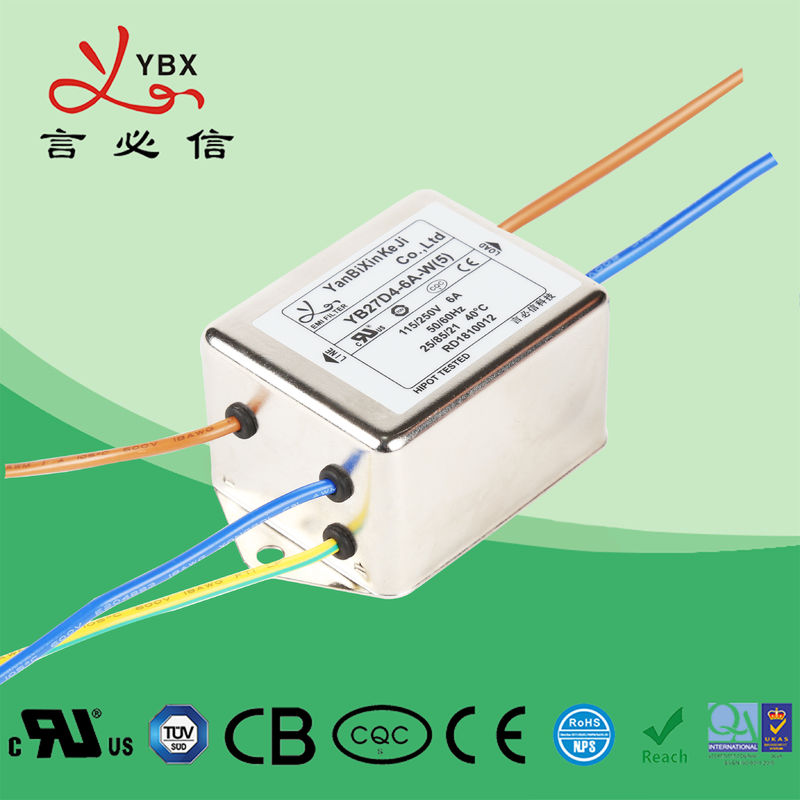 De lage AC RFI van de Pas3a Draad Filter van de Machtslijn 120V 250V paste de Dienst aan